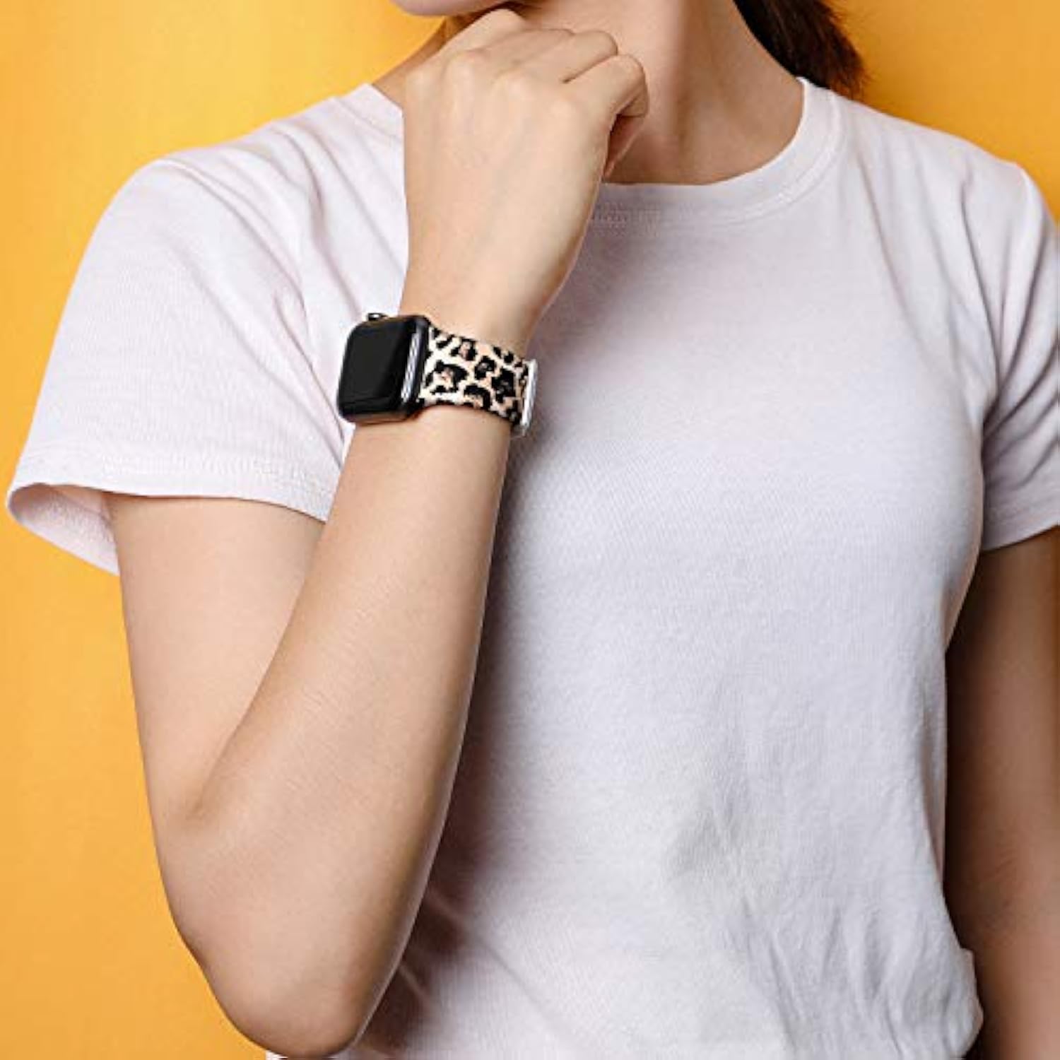 Soft Silicone Apple Watch Bands 38-42mm Fadeless Leopard Print