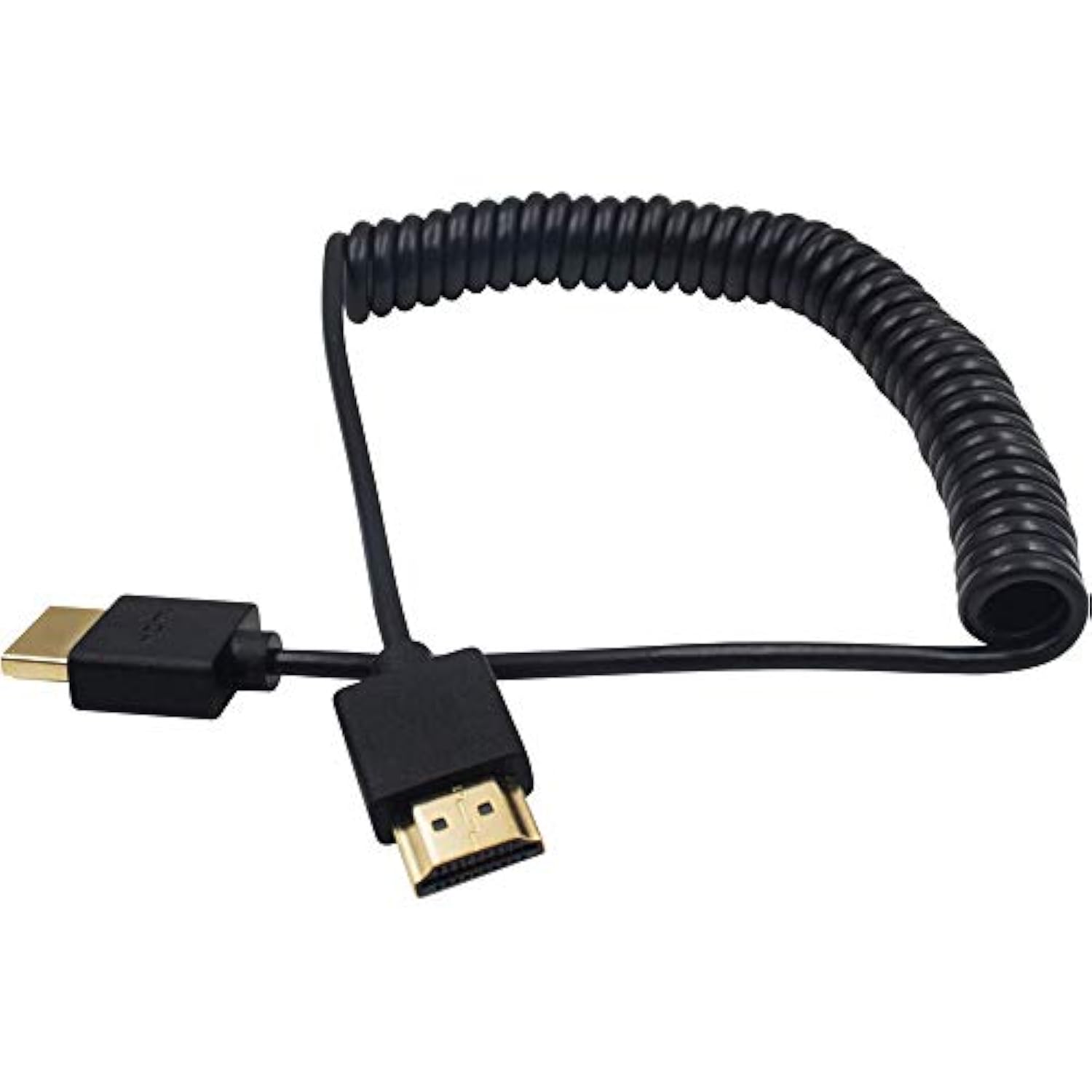 Hdmi To Hdmi Coiled Cable, 4K Hdmi Cable, Extreme Thin Hdmi Male To Male Exten