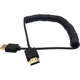 Hdmi To Hdmi Coiled Cable, 4K Hdmi Cable, Extreme Thin Hdmi Male To Male Exten