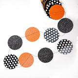 Orange Halloween Garland 52Ft Polka Dot Streamers Banner Party Decorations Fall Decor