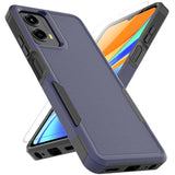 For Motorola Moto G 5G 2024 Case: Dual Layer Protective Heavy Duty Cell Phone Cover Shockproof Rugged With Hd Screen Protector - Military Protection Bumper Tough - Motorola Moto G 5G 2024, Blue