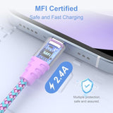 Iphone Charger Fast Charging 3Pack 6Ft Apple Mfi Certified Lightning Cable Nylon Braided Iphone Charger Cord Compatible With Iphone 14/13/12/11 Pro Max/Xs Max/Xr/Xs/X/8/7 Plus Ipad Airpods