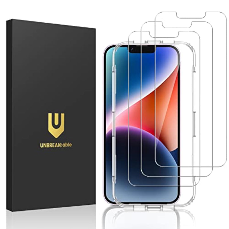 Shatterproof Screen Protector For Iphone 13 Pro Max/Iphone 14 Plus [3-Pack] [99.99% Hd Clear] [Easy Installation Frame] [9H Hardness][Bubble Free] [Full Coverage] For Apple 6.7''