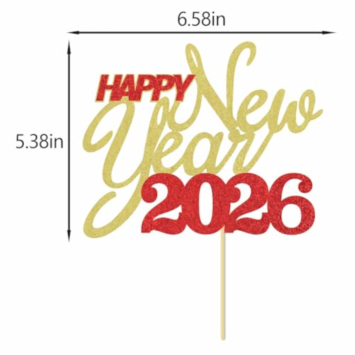 Happy New Year 2026 Cake Topper New Year Party Cake Decoration Photo Supplies