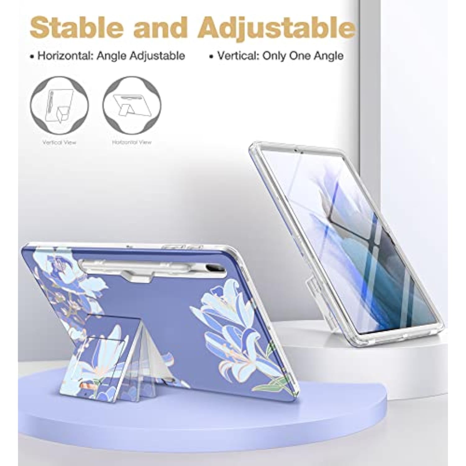 Samsung Galaxy Tab S7 Fe Case For Tablet S7+ Plus, S8+ Plus, Built-In Screen P