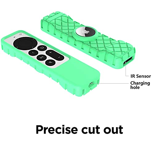 Remote Case for  Siri Remote 2021/2022 (2nd/3rd Gen), Anti-Lost Anti-Slip Durable Silicon Shockproof Rubber Cover for  4K HD TV Siri Remote