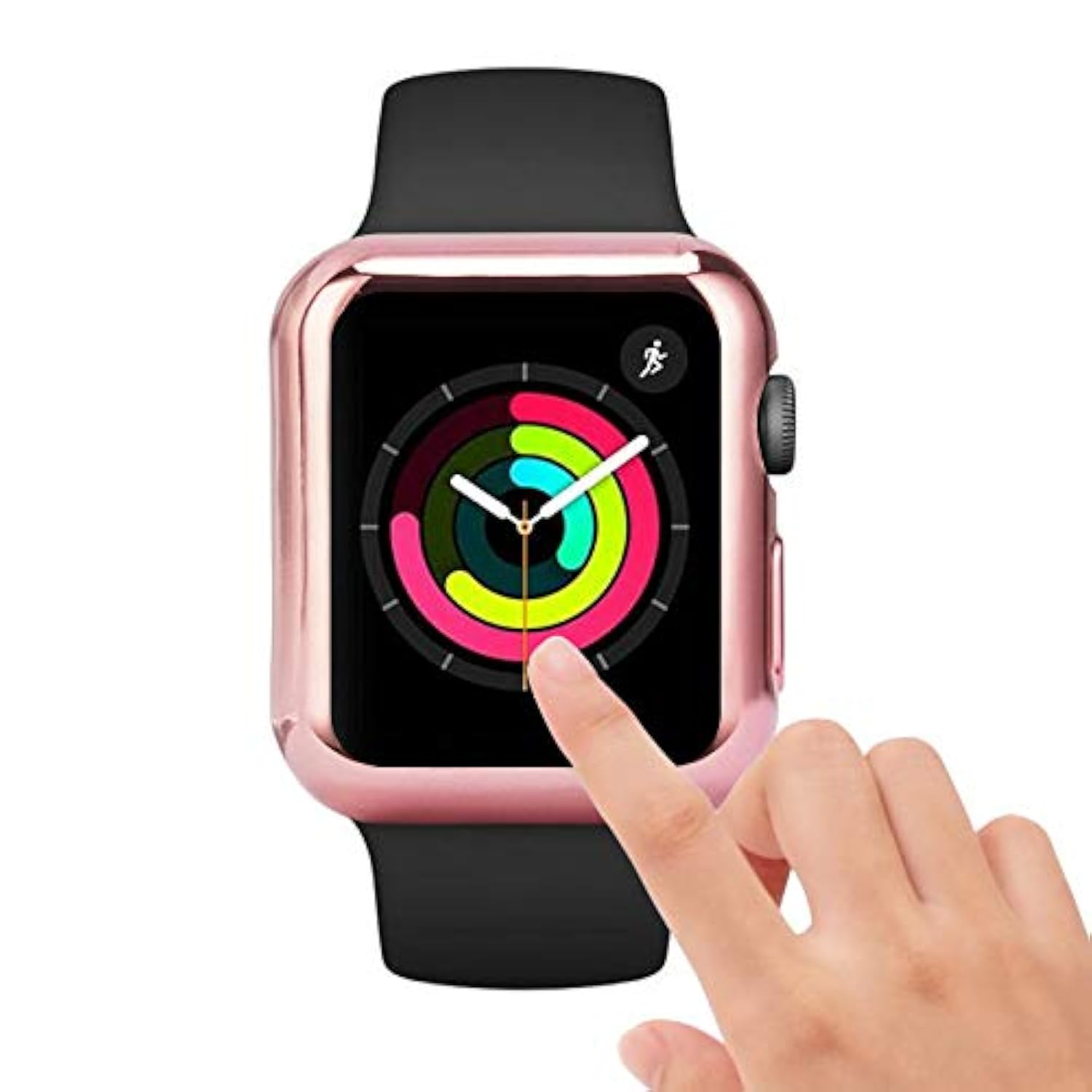 38Mm Case Compatible With Apple Watch Screen Protector With Built-In Hd Clear Ultra Thin Tpu Cover For Apple Watch Series 2 And Series 3 (Clear+Black+Gold+Rose Gold+Red+Blue+Green+Silver)