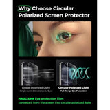 2Pack For Iphone 15Plus/16Plus (6.7") Eye Protection Screen Protector, Hd Clear, Auto Dust-Elimination, 9H Tempered Glass & Scratch Resistance, Full Edge Coverage