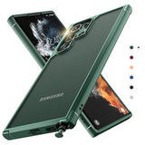 For Samsung Galaxy S22 Ultra Case, Translucent Matte Hard Back [ Grade Shockproof] [Anti-Scratch & Anti-Fingerprint] Slim Fit Protective Cover For Galaxy S22 Ultra Case 6.8'', Navy Blue