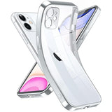 Crystal Clear Case For Iphone 11, [Not Yellowing] [Camera Protection] [ Grade Drop Tested] Transparent Shockproof Protective Phone Case Soft Silicone Slim Cover, 6.1 Inch, Silver