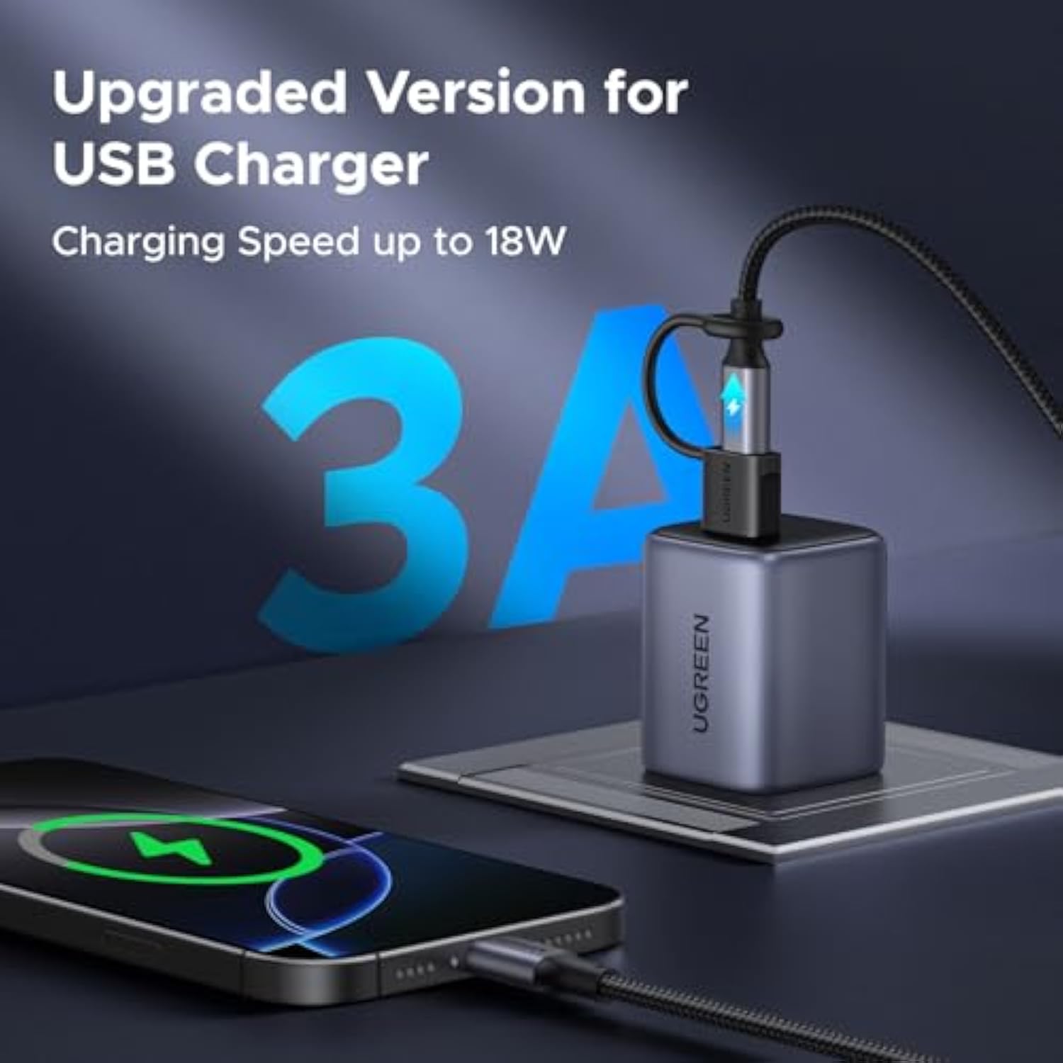 UGREEN USB C to USB Adapter 3 Pack, USBC Female to A Male Adapter Type C Charge Converter Compatible for iPhone 16 Pro Max,15 14 13 12 Plus,Apple Watch,Airpods,iPad Air Mini,Samsung Galaxy S25