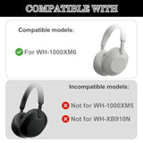 Wh 1000Xm6 3 Set Case Cover For Sony Wh-1000Xm6 Headphones,Embody Earpad/Ear Cover/Headband/Headband Cushion Protector,Sweat Proof Soft Silicone Headphones Accessories?Off-White?