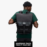Chrome Industries Warsaw 30L Pack for Men & Women – Utility Backpack with Cargo Straps & Laptop Sleeve to Hold Most 16” Computers – Bag Is Made for Travel, Work, Hiking, School, Plane Carry-On – Black