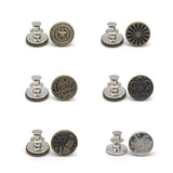 6 Pcs Buttons For Jeans,Adjustable Jean Button Pins,Pant Waist Tighten