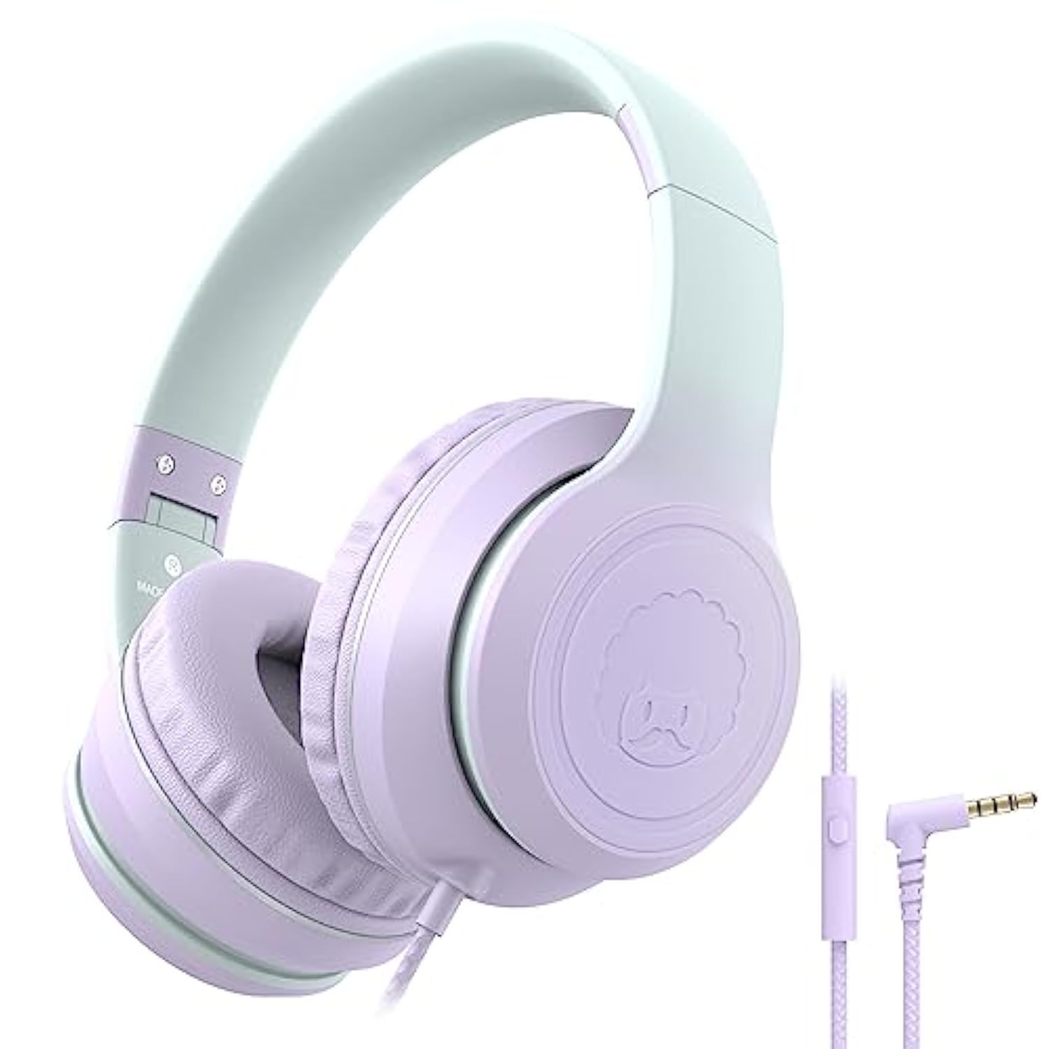 L22 Wired Headphones For Kids Girls Boys Women With Microphone, Foldable Stere