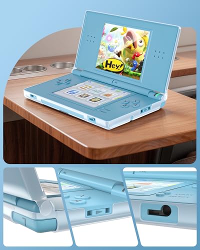 Clear Protective Case for Nintendo DS Lite PC Hard Shell Cover with Dual Screen Protectors & Installation Kit All-in-One Protection Set, Designed for