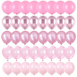 Pink Balloons Set, 60 Packs 12 Inch Metallic Chrome Pink Pearl Macaron Light Pink Different Shades Balloons For Girl Women Birthday Decorations, Wedding, Christening, Baby Shower Party