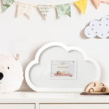 Kate Aspen Baby Shower Guest Book Cloud Frame with Wooden Rain Drops Guestbook Alternative, Nursery Decor, Baby Shower Decorations, Sonogram Picture Frame