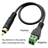 1Ft Rca Male Plug To Av Screw Terminal Cable, Free-Soldering,Phono Rca Cable A