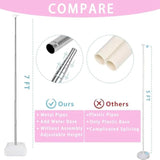 Metal Balloon Column Stand Set Of 2, Reusable Telescopic Design, Height Adjustable From 1.57 To 7 Ft, Balloon Stander For Party Decorations