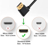 4K Hdmi Cable 1.4,90 Degrees Angle Hdmi Male To Male Cable 4K@30Hz,Gold-Plated