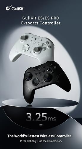 ES PRO Wireless PC Controller TMR Anti-Drift&Anti-Snapback Joysticks, Lower Wireless Latency 3.25ms, Compatible with PC/Switch/Android/Switch 2