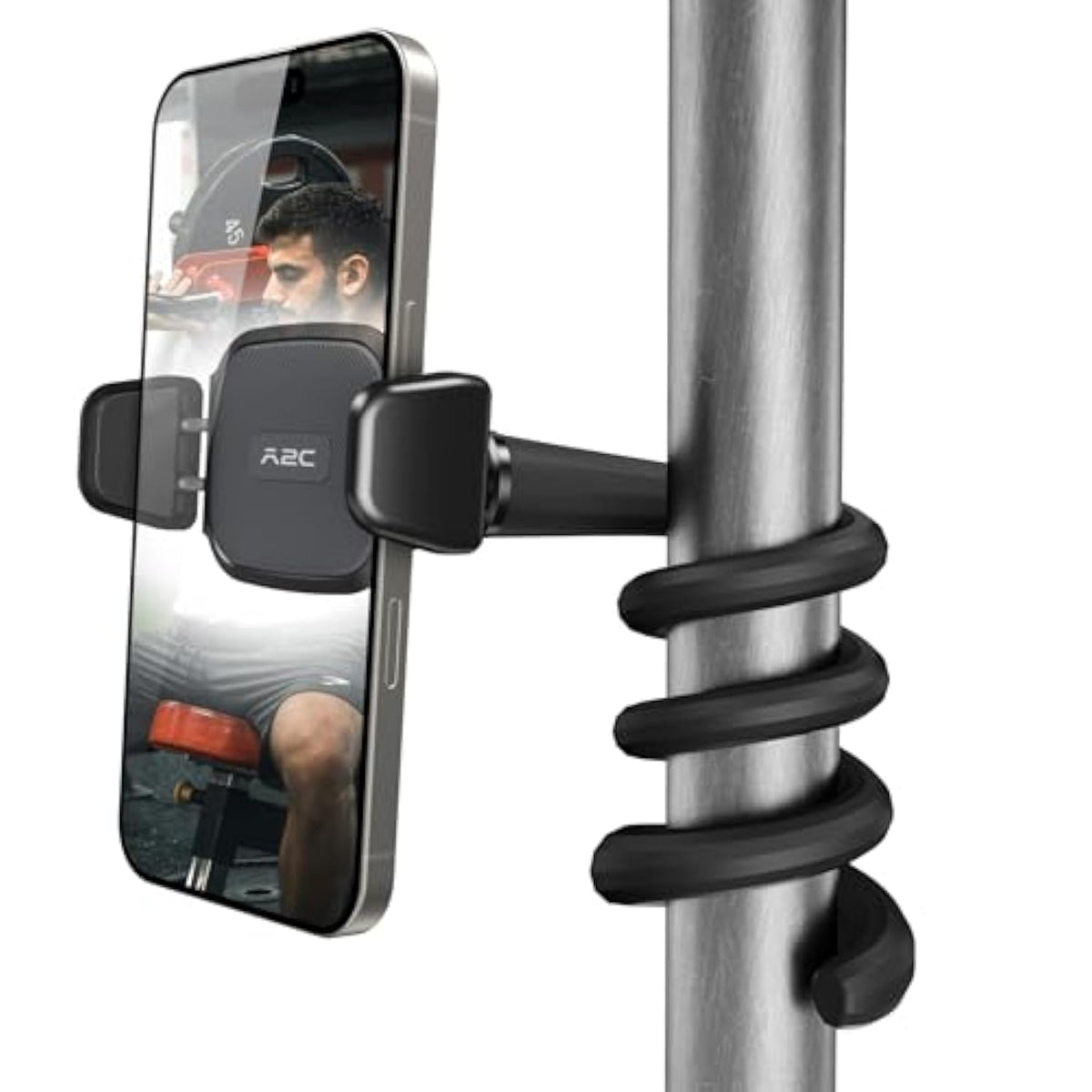 Flexible Phone Holder For Treadmill, Peloton, Stroller, Shopping Cart, Desk, Portable Gooseneck 16.5” Long Arm Phone Mount For 4.7”-6.9" Smartphones
