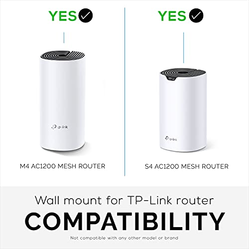 Adhesive Deco M4 & S4 Wall Mount Holder Suitible For Tp-Link Wifi Mesh, Strong Vhb Tape Bracket, No Screws, Drilling & No Tools Needed, Easy To Install, White By (Single)
