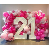 Pink And White Party Balloons,Pink Balloons 12 Inch Baby Pink Confetti Latex Balloons For Wedding Engagement Birthday Baby Shower Decoration