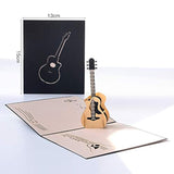Guitar Pop up Cards Birthday,Valentines,Anniversary Thank You Card for Husband Daughter Wife, Laser Cut Gift Card with Envelopes all Occasions, 2PCS