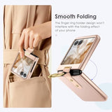 For Motorola Razr 2024 Case With Ring [Not Fit Razr Plus 2024/2025], Moto Razr 2025 & Razr 2024 Case With Built-In Outer Screen Protector Slim Thin Cover (Rose Gold)