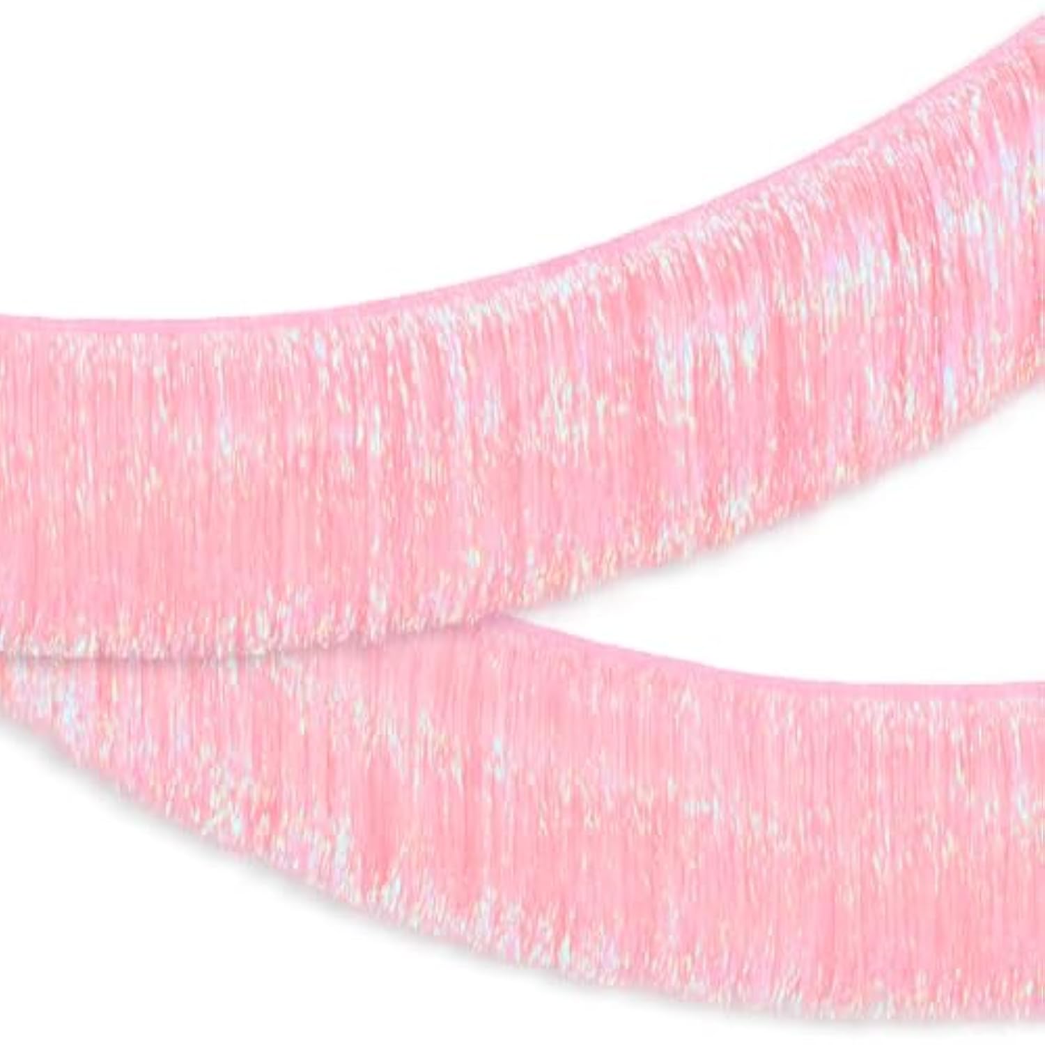 Light Pink Fringe Banner 4 Ft for Bachelorette Birthday Bridal Shower Decor