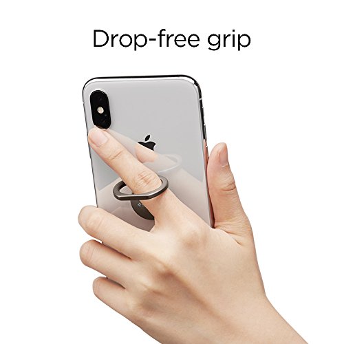 Spigen Style Ring 360 Cell Phone Ring/Phone Grip/Stand/Holder for All Phones and Tablets Compatible with Magnetic Car Mount - Gun Metal