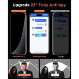 4-Pack For Iphone 15 Pro Max Privacy Screen Protector [Auto Alignment Kit] [10X Military Protection] Tempered Glass Film Compatible With 15 Pro Max 6.7 Inch [Case Friendly]