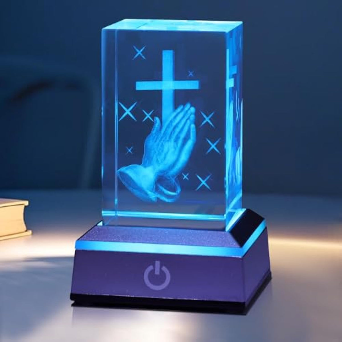 Jesus Cross Figurine, Cross Night Light, Christian Praying Gifts Lamp, Baptism Gifts For Boys Girls Women Unique, Christmas Birthday Gifts