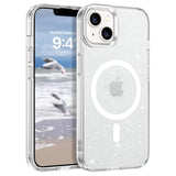 Magnetic For Iphone 13 Case & Iphone 14 Case, Clear Sparkly Glitter Iphone 14 Phone Case [Compatible With Magsafe]Shockproof Cute Women Girl Protective Cover Case For Iphone 13/14 6.1",Clear