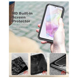 For Samsung Galaxy A355G Case: Phone Case With Builtin Screen Protector Protective Silicone Cell Phone Cover Rugged Shockproof Full Protection Slim Dual Layer Case For Men Women Kids Black