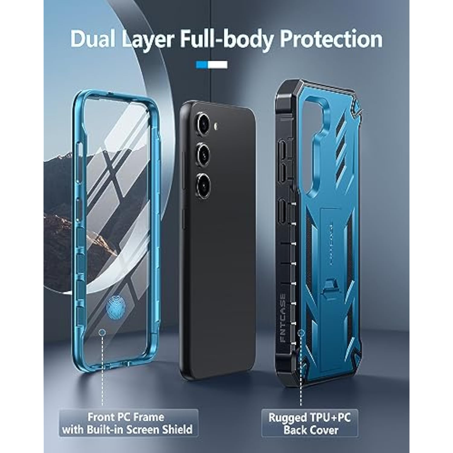 For Samsung Galaxy S23 Case: Heavy Duty Rugged Shockproof Protective Cover With Belt-Clip Holster & Kickstand | Military Grade Protection Rugged Phone Case Without Built-In Screen Protector