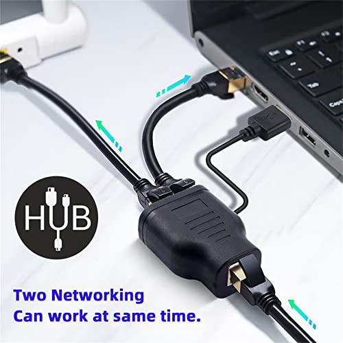 100Mbps Utp Stp Rj45 8P8C Plug To Dual Rj45 Hub Splitter Network Ethernet Switcher Adapter