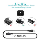 6.6Ft Universal 3 Prong Power Cord Cable For Lg Tv 32" 39" 40" 42" 44" 47" 49" 50" 55" 60" 65" Inch Smart Led Lcd Hd Tv Replacement C5 Replacement Power Cord