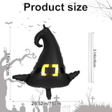 6pcs Witch Hat Balloons Black Foil Halloween Party Decorations for Kids Supplies