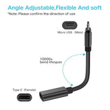 Usb C To Micro Usb Adapter, (2 Pack) Type C Female To Micro Usb Male Charger Connector Support Charge & Sync Compatible With Samsung Galaxy S7 Edge S6, Lg Nexus 5 4 And Micro Usb Devices-Black