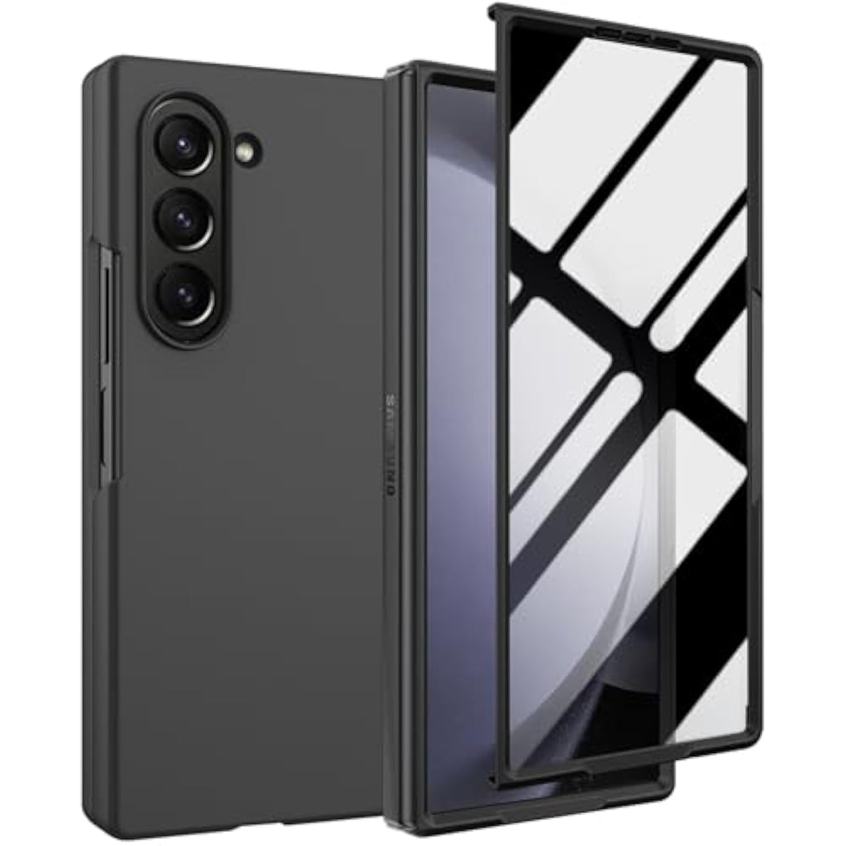 Z Fold 5 Privacy Case,For Galaxy Z Fold 5 Full Body Cover Built-In Anti Peeping Screen Protector,Hard Pc Ultra-Thin Shockproof Protective Phone Cases For Galaxy Z Fold5,Black