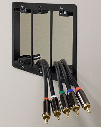 Low Voltage Mounting Bracket (3 Gang) (Mounting Screws Included) for Telephone Wires, Network Cables, HDMI, Coaxial, and Speaker Cables