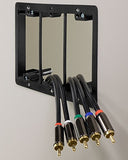 Low Voltage Mounting Bracket (3 Gang) (Mounting Screws Included) for Telephone Wires, Network Cables, HDMI, Coaxial, and Speaker Cables