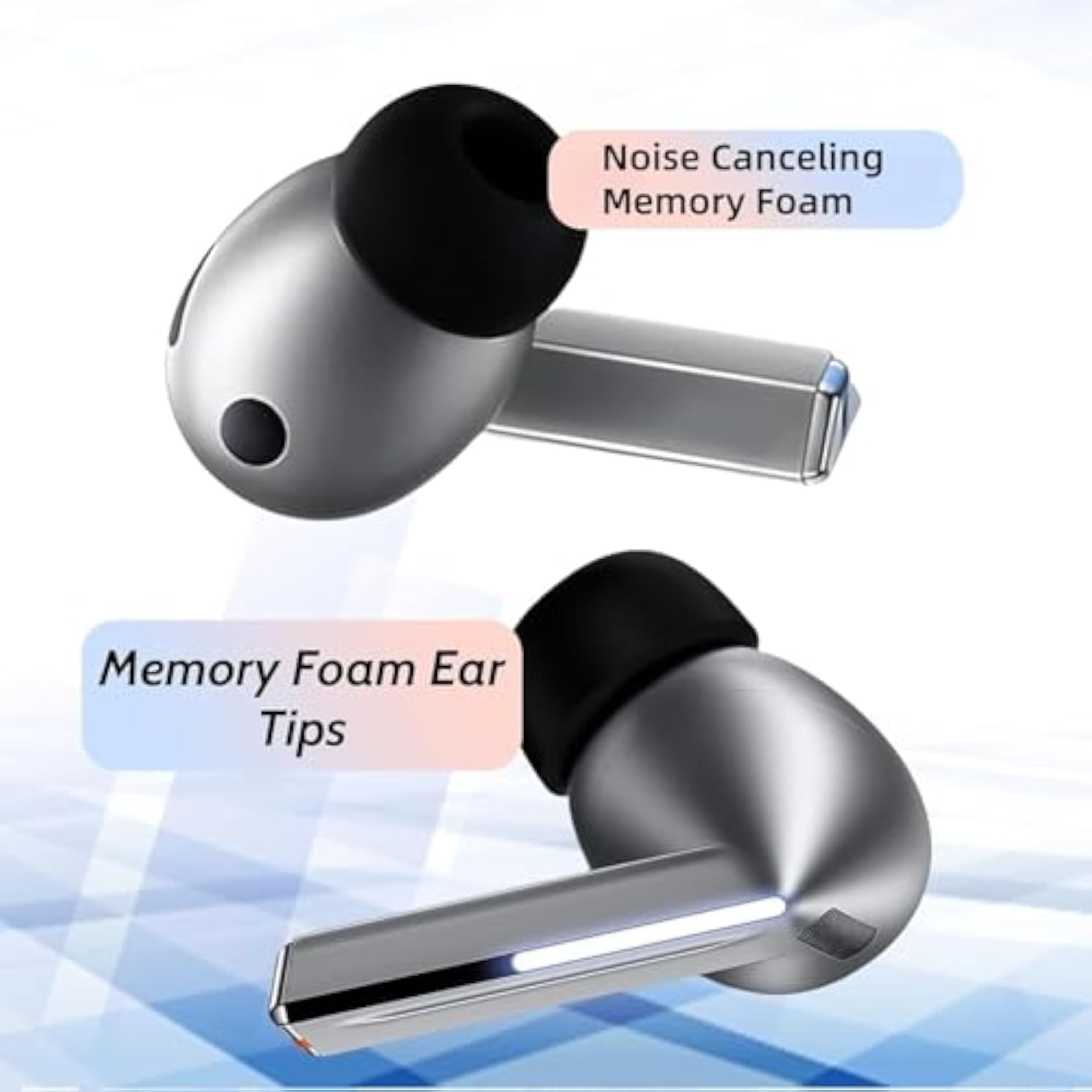 Memory Foam Earbud Tips For Galaxy Buds3 Pro (2024) Ultimate Comfort Noise Canceling Memory Foam Eartips For Samsung Galaxy Buds Pro 3 Ear Tip Fit In Charging Case, In A Box, 6 Pairs