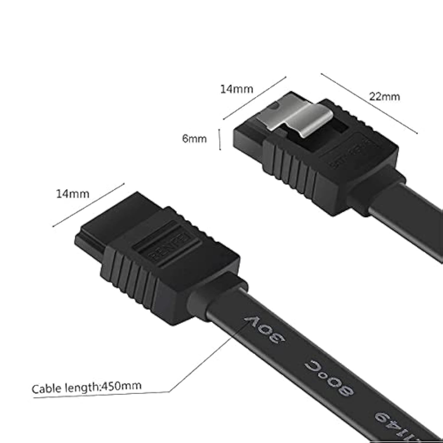 BENFEI SATA Cable III, 3 Pack SATA Cable III 6Gbps Straight HDD SDD Data Cable