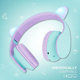 Kids Headphones Over-Ear, Bluetooth Wireless Headphones for Kids,with Microphone, Safe 85DB Volume Limited, Foldable with Carry Case, Audio Cable,
