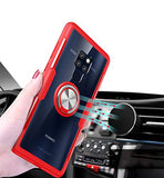 Clear Case for Huawei Mate 20 with Ring Holder,Slim Fit Case Transparent Hard PC Cover Huawei Mate 20 Case with Metal Plate for Magnetic Car Phone