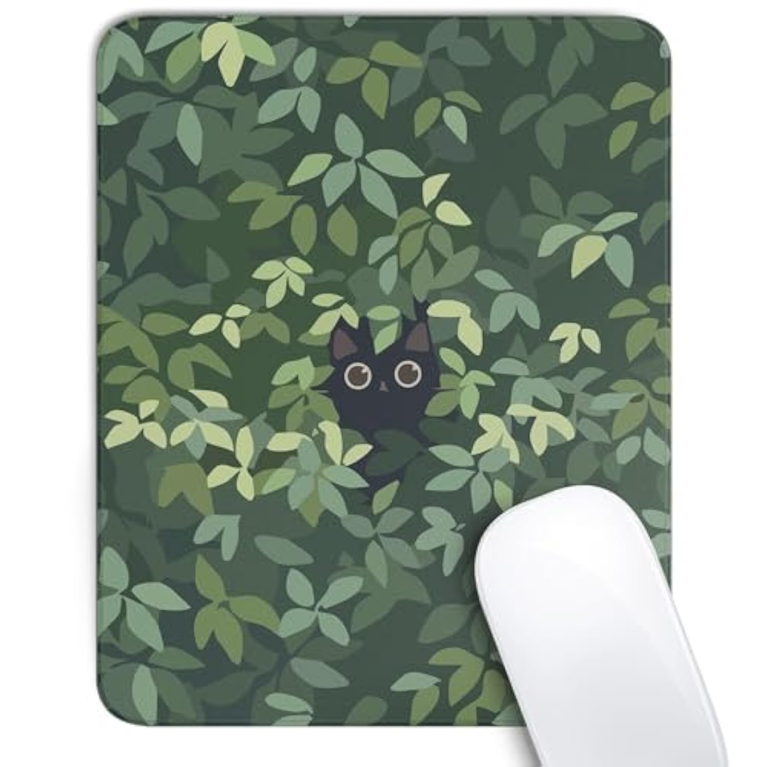 Anime Black Cat Square Mouse Pad,Cute Cat Mouse Pads For Wireless Mouse Desk Accessories,10"X8"Travel Mousepad With Non-Slip Rubber Base, Stitched Edge Mouse Pads For Desk,Computers,Laptop,Office Home